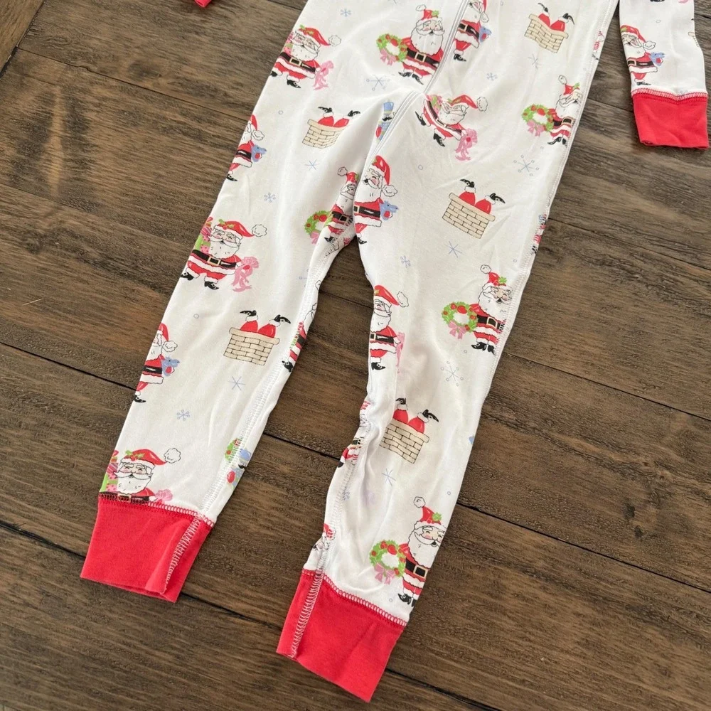 The Beaufort Bonnet Company Kids‎ 3T Santa Christmas Pajamas PJs One Piece
